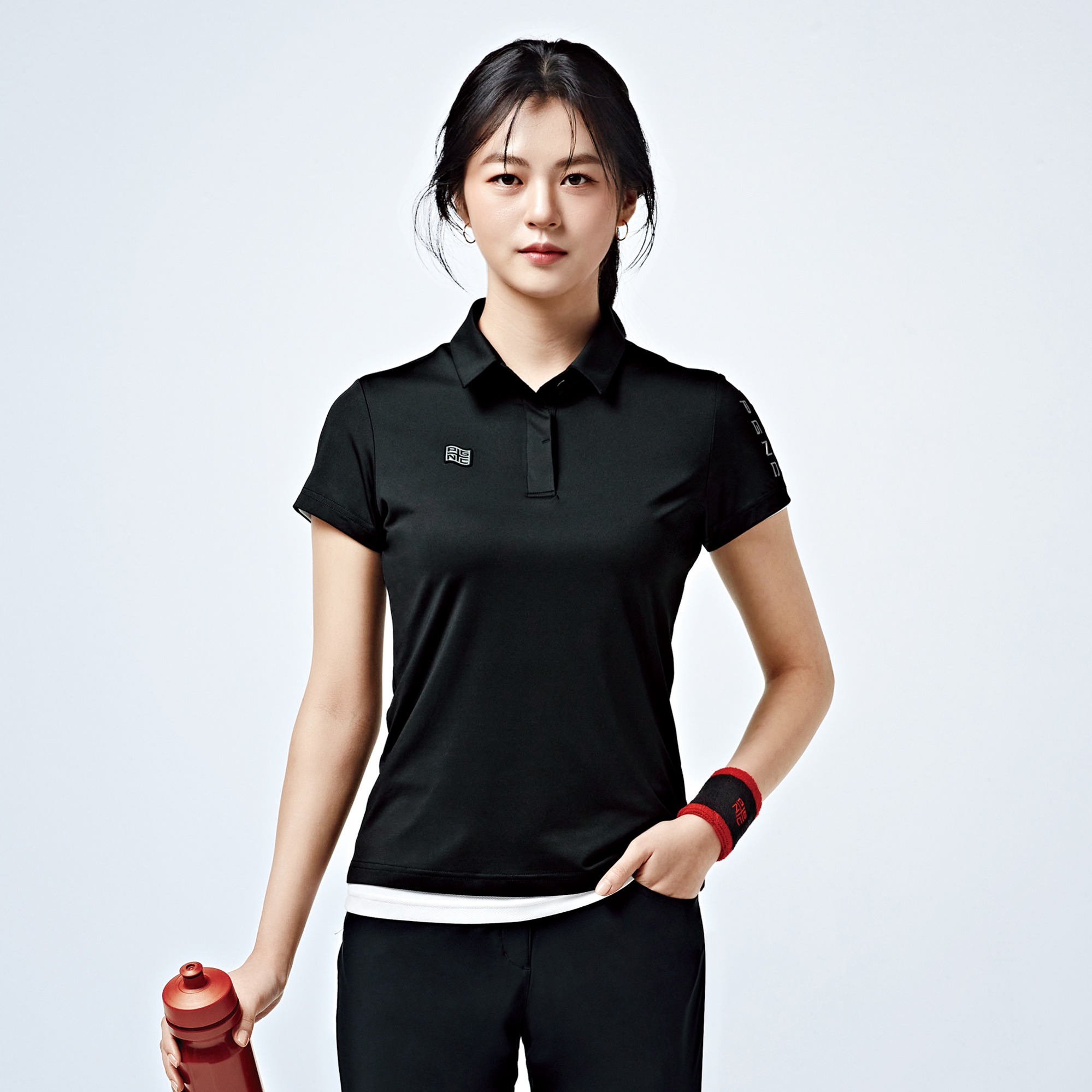 여성 스포츠 반팔 카라 티셔츠 ST-2597